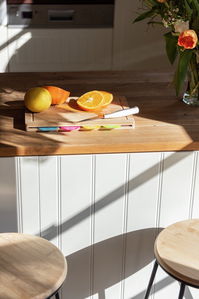 Schneidebrett Mod. Bella  Bambus, mit 4 Schneidematten