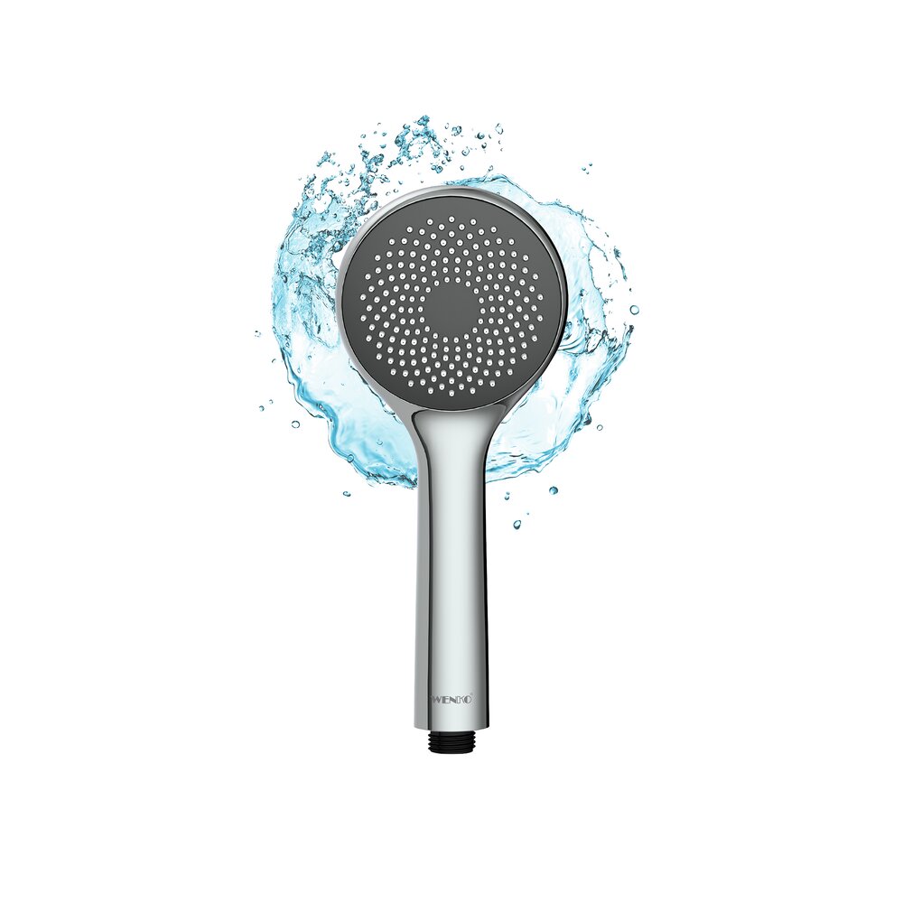 Watersparende chromen doucheset