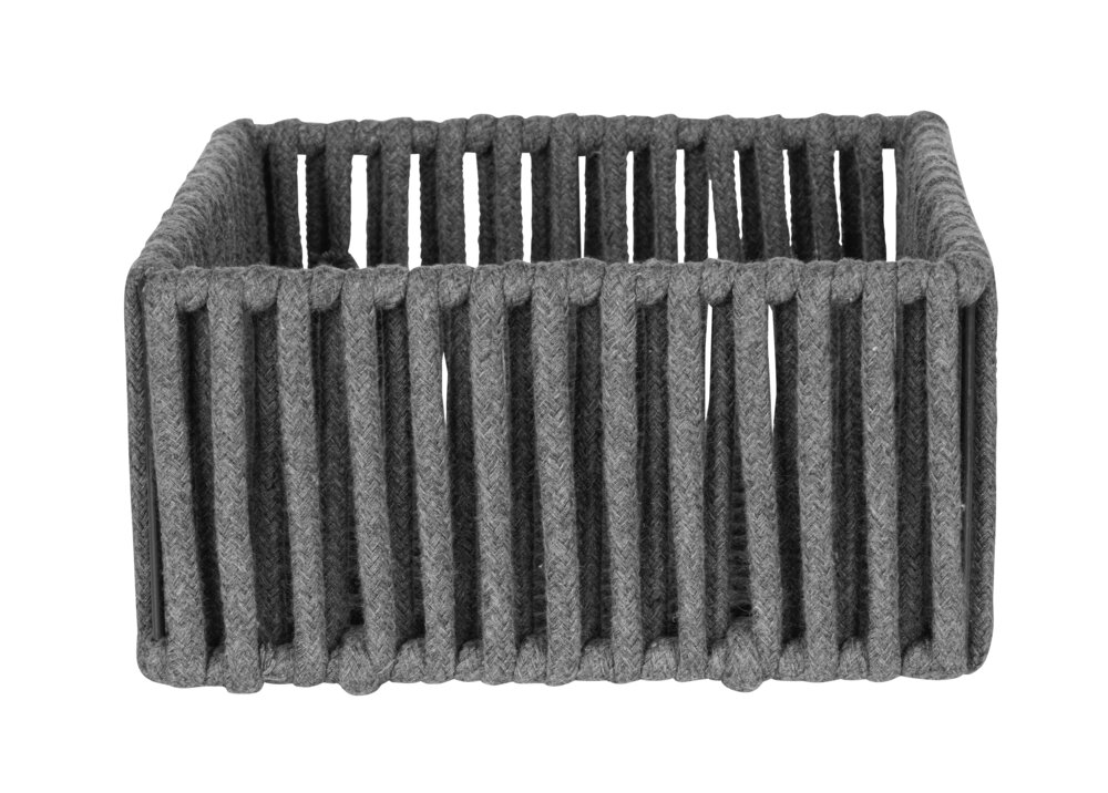 Badkorb Mod. ZOVO M Grau  mit Baumwoll-Polyester-Kordel