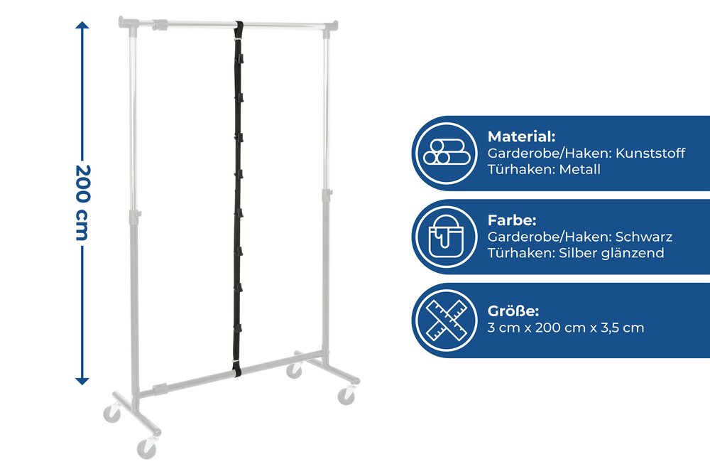 Taschengarderobe 2er Set  für bis zu 16 Taschen