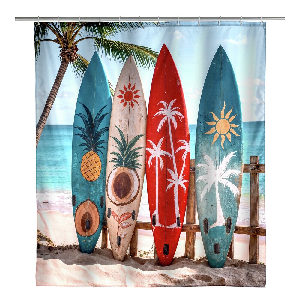 Duschvorhang Mod. Louros, 180 x 200 cm  100 % Polyester aus recyceltem PET
