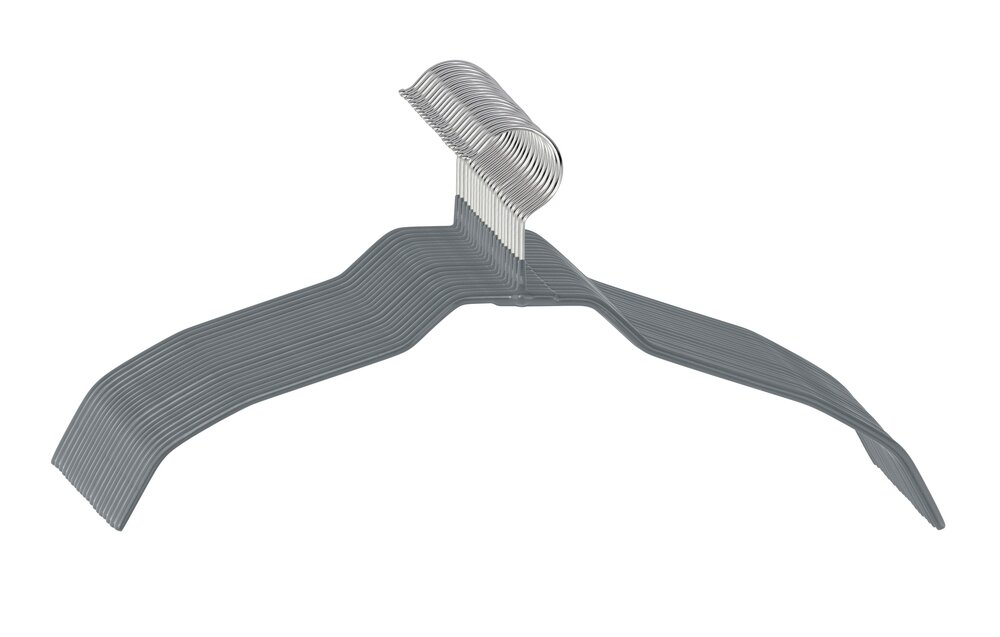 Cintre à vêtements Mod. Alessia Gris, lot de 20  extra fin, peu encombrant