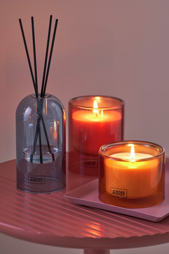 Duftkerze Mod. Sandalwood L, 2er Set  Brenndauer je 45 - 55 Stunden