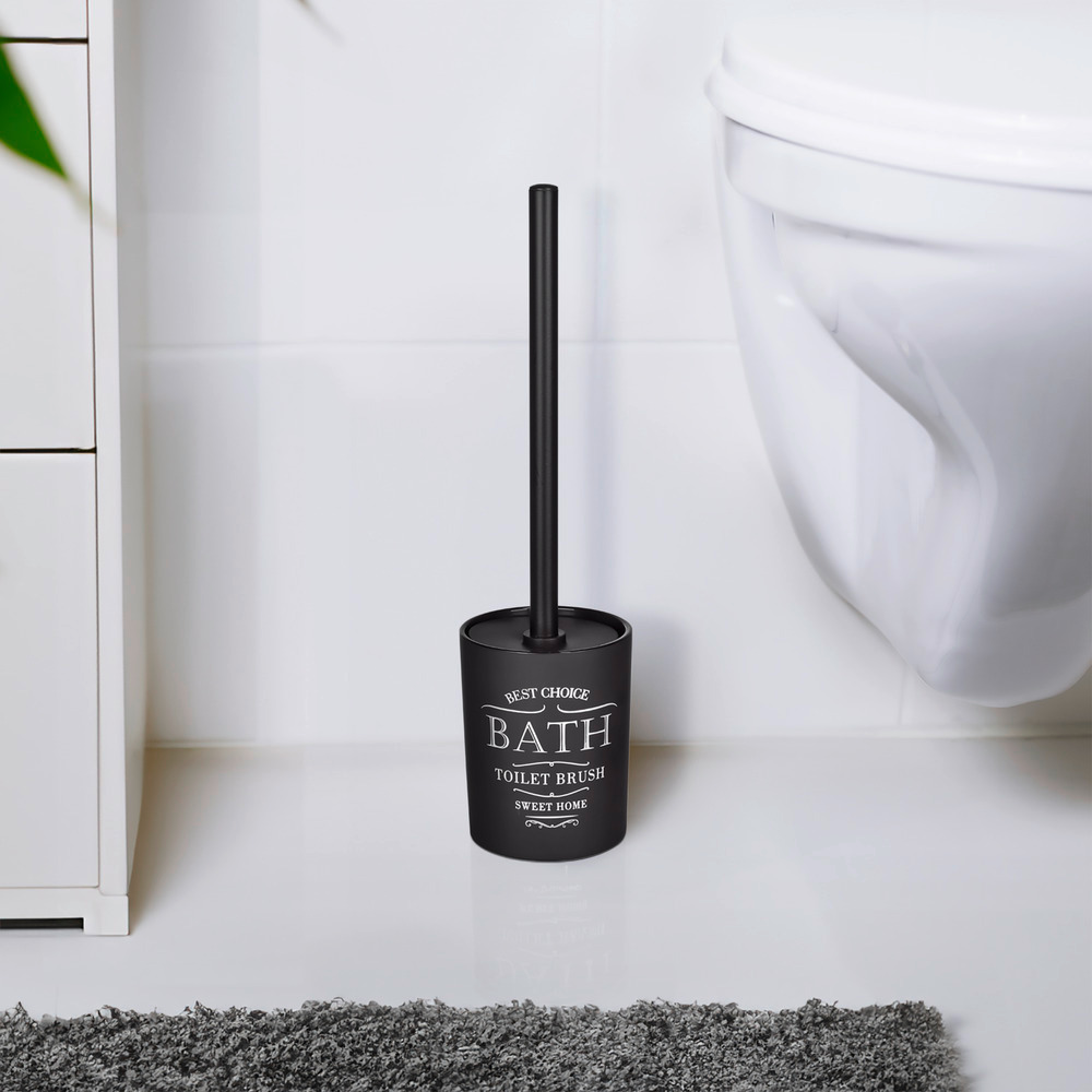 WC-Garnitur Sweet Home, Schwarz  aus Glas