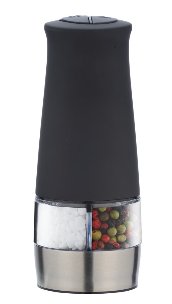 Moulin électrique 2en1 avec lampe noir  moulin à sel et poivre