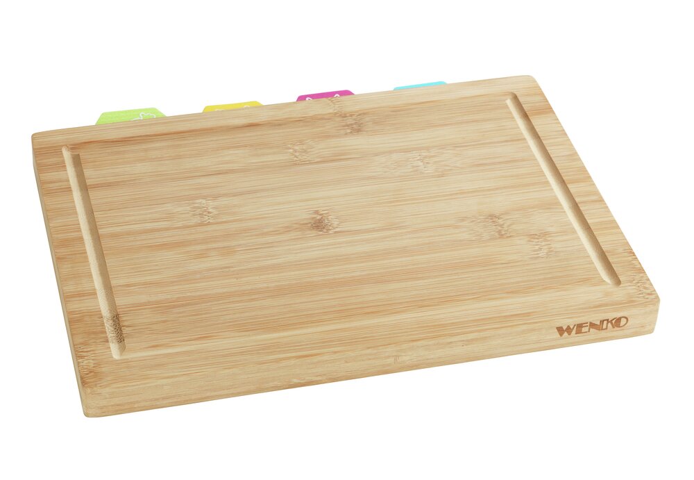 Schneidebrett Mod. Bella  Bambus, mit 4 Schneidematten