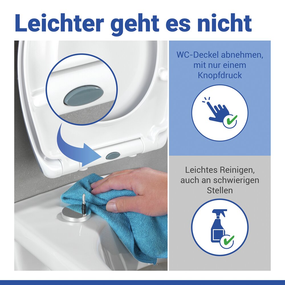 Abattant WC Mod. Fleur  siège de WC avec frein de chute