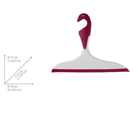 Badezimmerwischer Mod. Loano Weiß-Pink