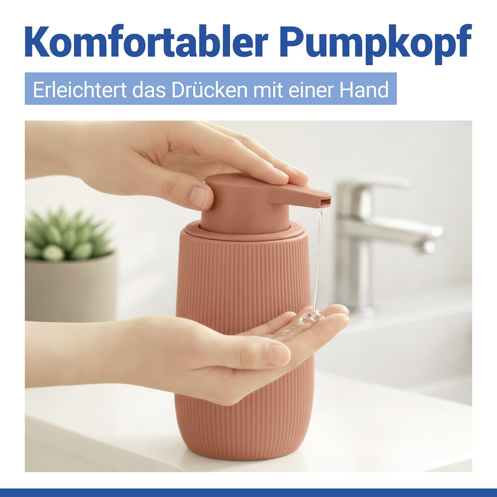 Bad-Accessoire Set Mod. Fablo Braun, 2-teilig  aus hochwertiger Keramik
