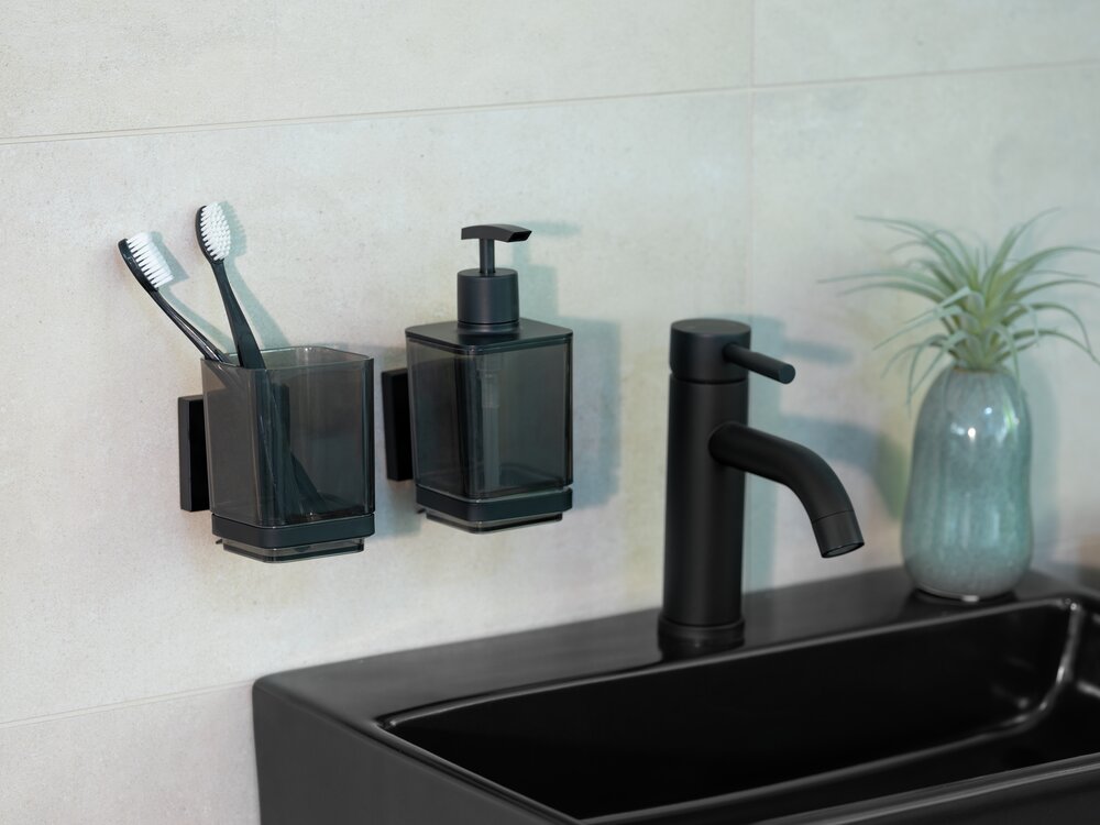 Gobelet à dents Vacuum-Loc® Quadro Noir  Fixer sans percer