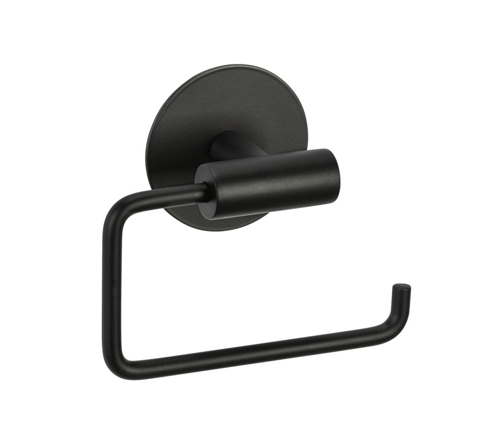 Toilettenpapierhalter Mod. MELETO Schwarz  zum Kleben oder Bohren