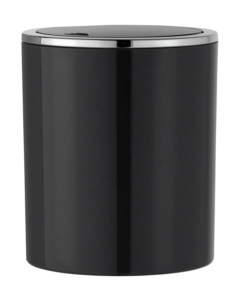 Schwingdeckeleimer Mod. Inca Black  hochwertiger Kunststoff, 2 Liter