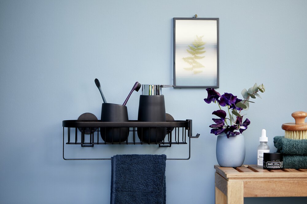 Distributeur de savon Badi noir  céramique, 320 ml