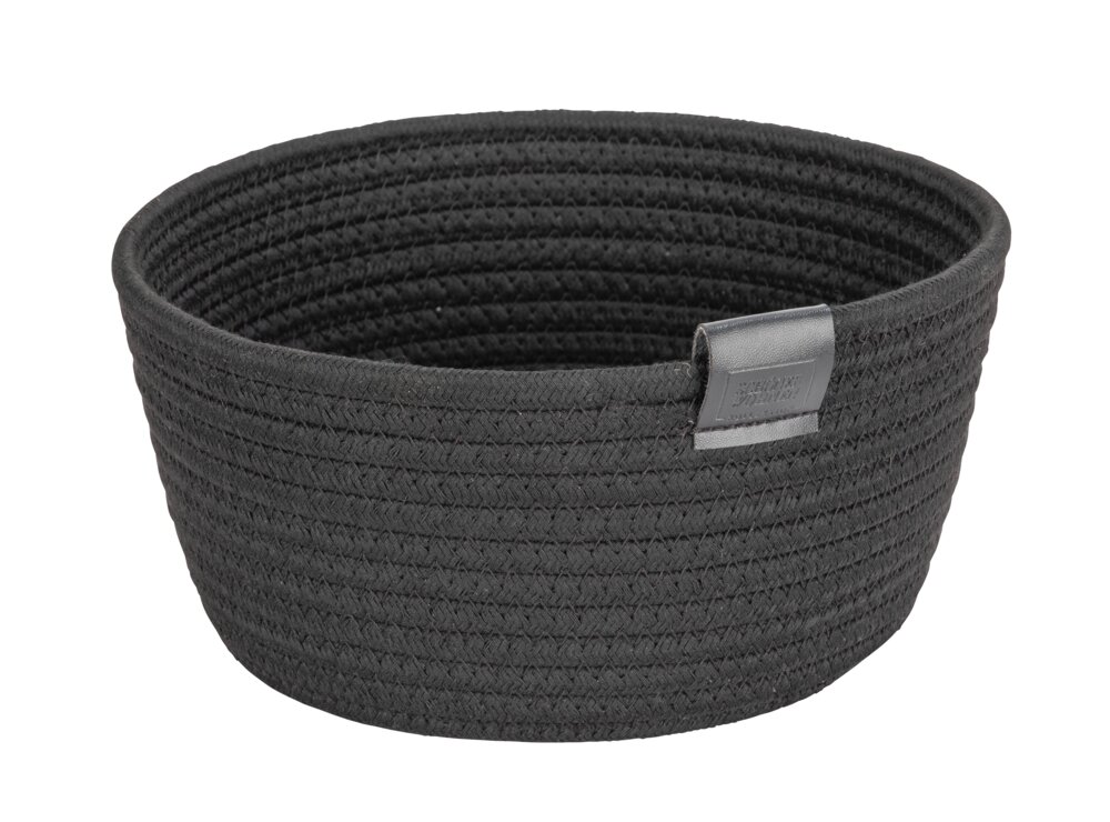 Corbeille à pain Mod. Svea, noir, plastique, Ø24x11 cm  idéal pour cuisine moderne