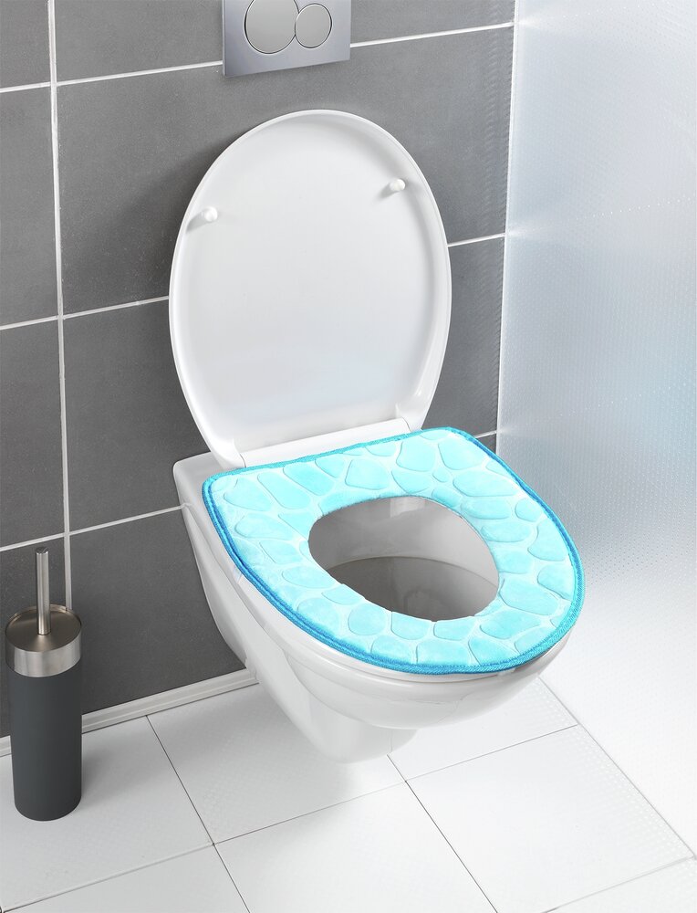 WC-Sitzpolster Memory Foam blau  WC-Sitz Auflage