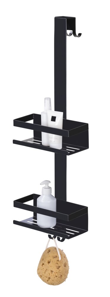 Duschcaddy Mod. Bribano Duo, schwarz, Edelstahl, 23x71x18 cm  rostfrei und kratzfest beschichtet