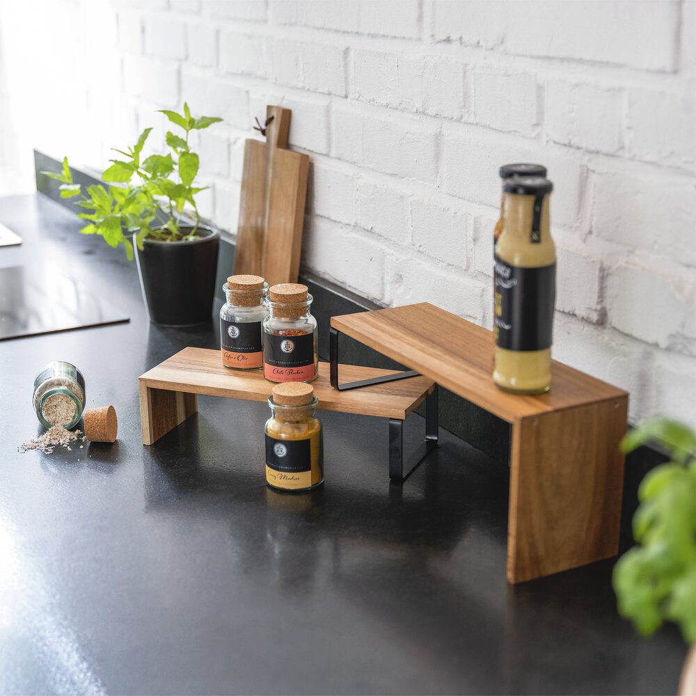 Küchenregal Mod. Vali Akazie  aus FSC® zertifiziertem Akazienholz