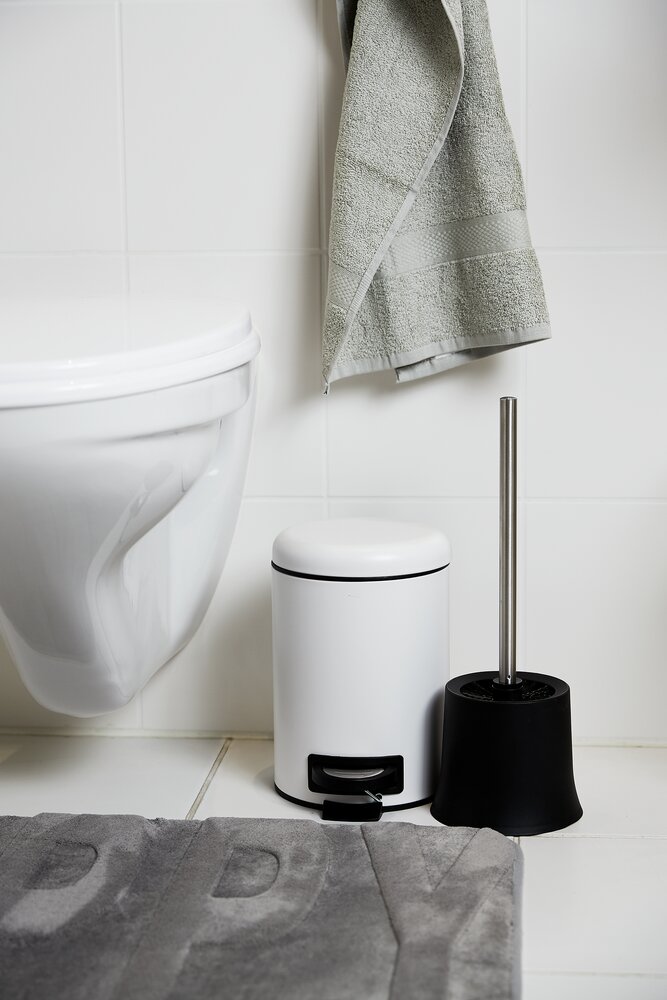 Kosmetik Treteimer Mod. Leman Weiß 3L, 2er Set Kosmetikeimer, Mülleimer