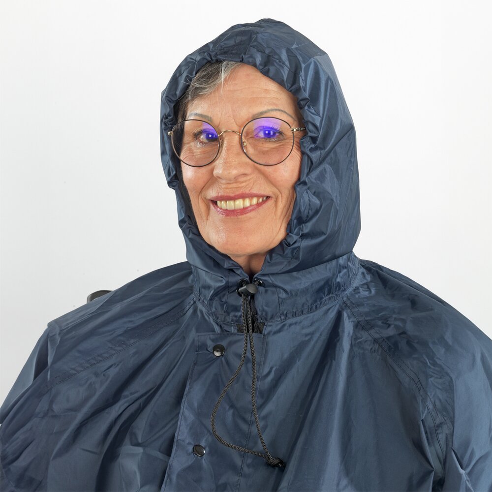 Rollstuhl-Regencape mit Ärmeln  wasser- und winddicht
