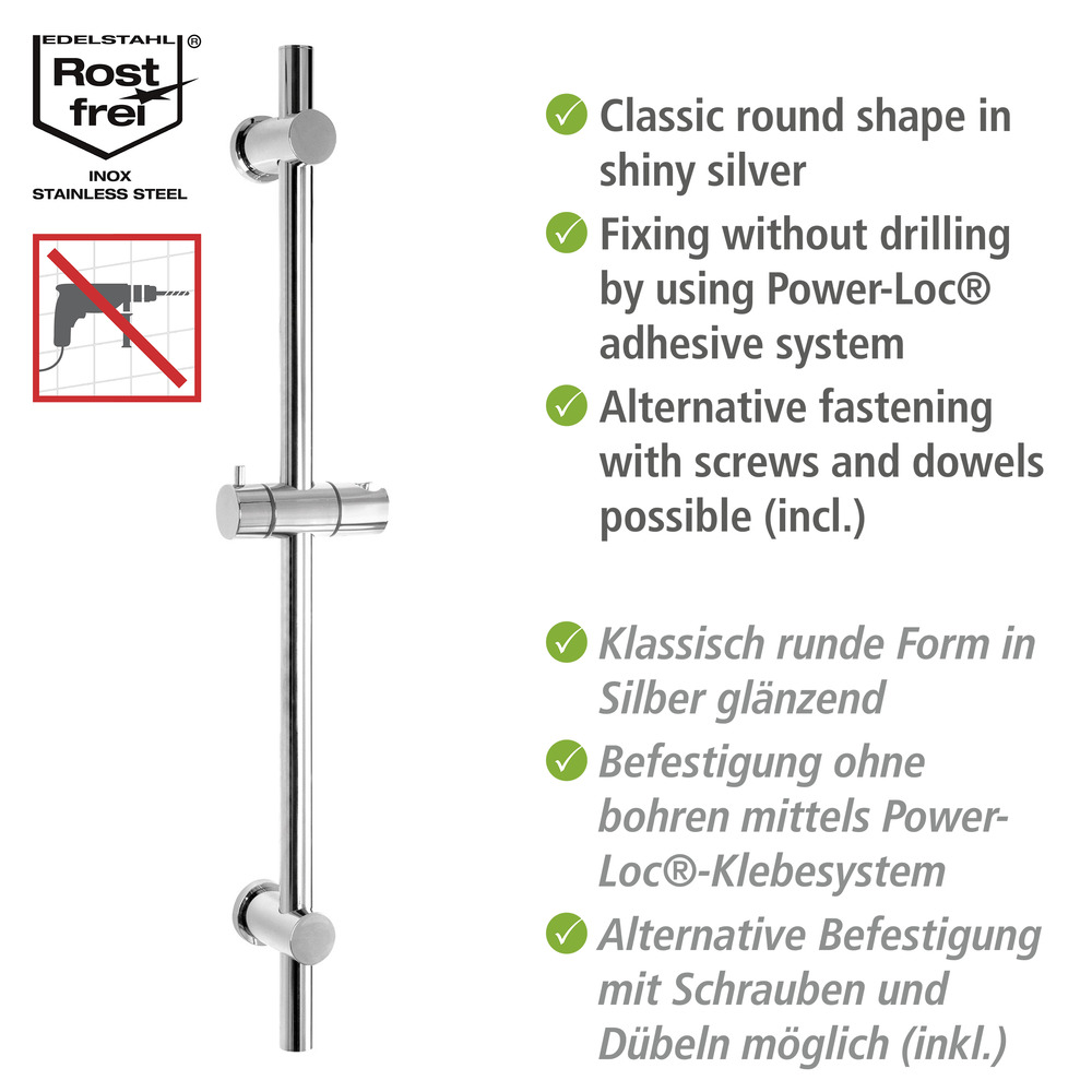 Power-Loc® Duschstange Chrom  Befestigen ohne Bohren