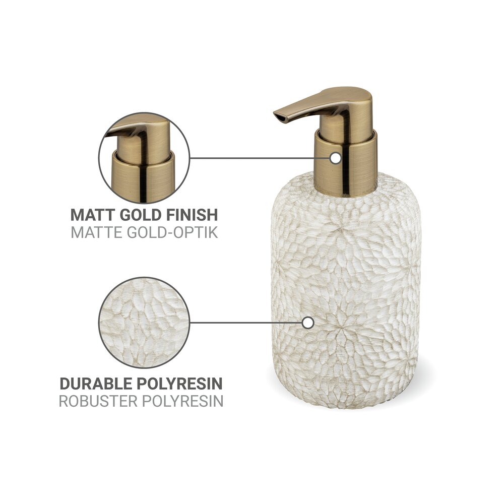 Seifenspender Mod. Montalfano  nachfüllbar 300 ml, mit Blütenmuster