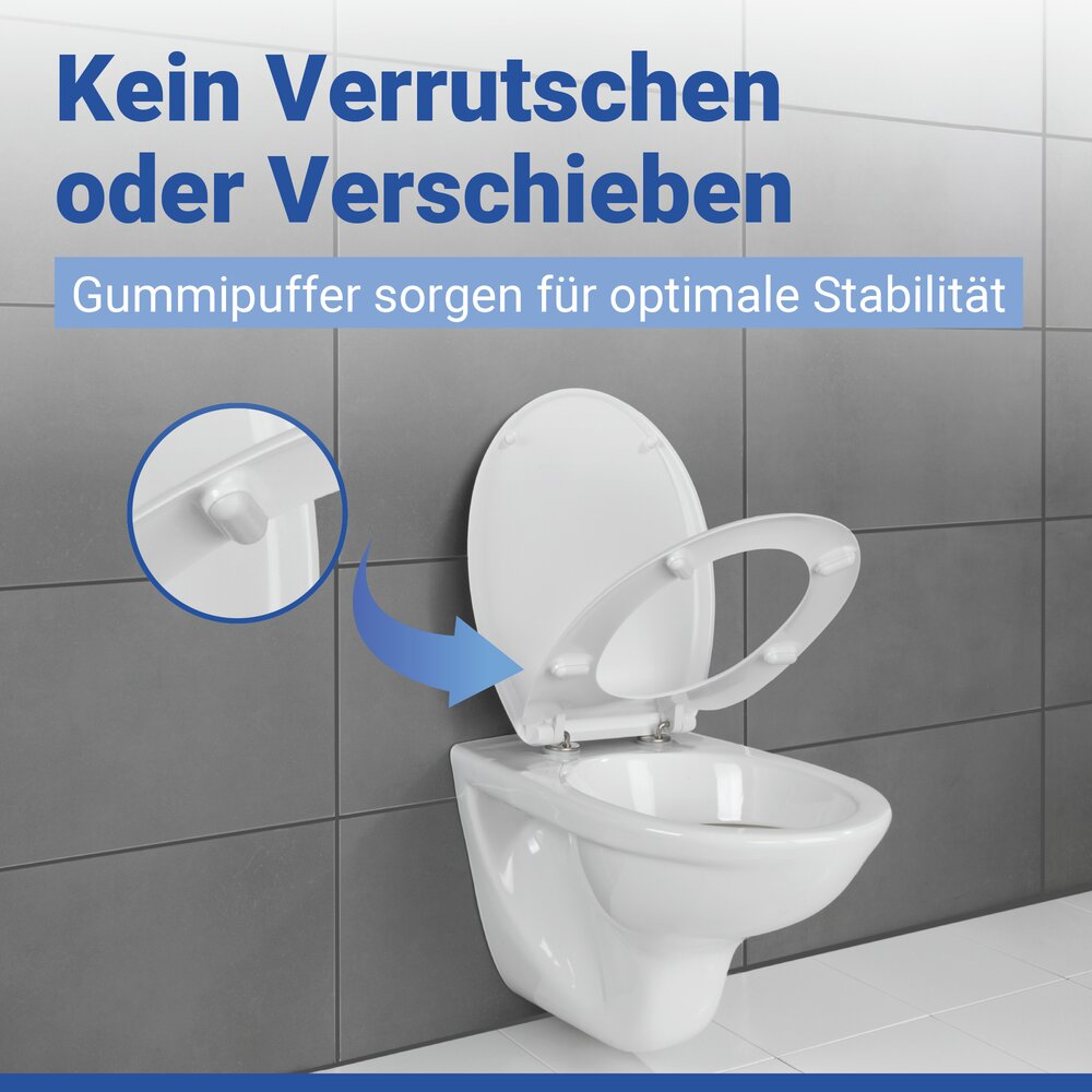 Abattant WC Vigone blanc  fixation en acier inox