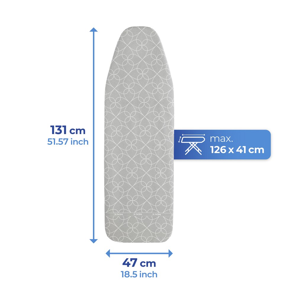 Bügeltischbezug Keramik, mehrfarbig, Baumwolle/Polyester, 131x47 cm  inklusive Molton-Unterlage