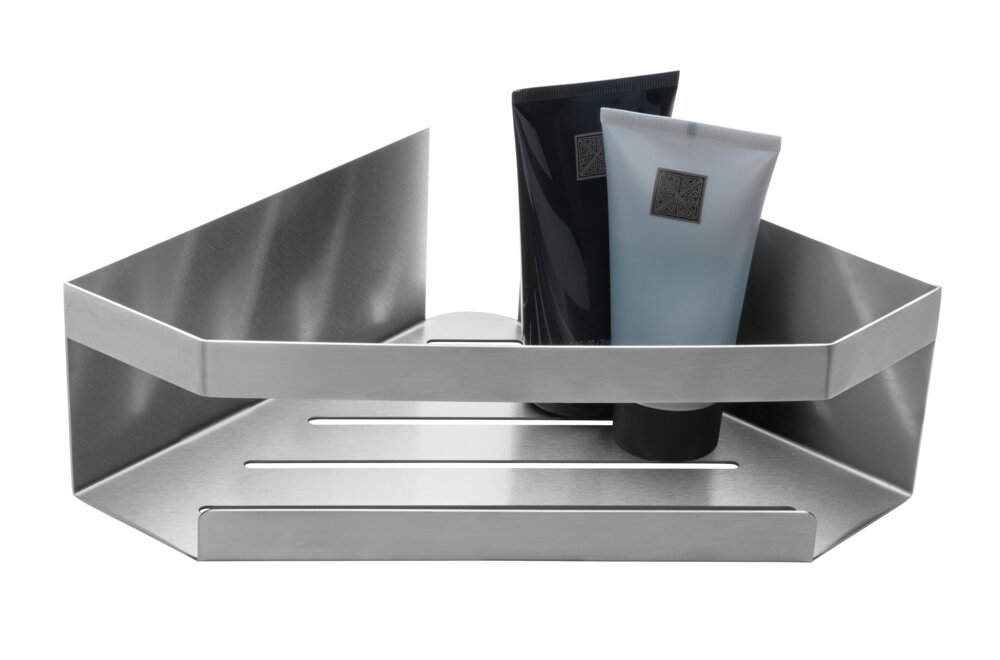 Eckablage Mod. MELETO Matt  aus Edelstahl