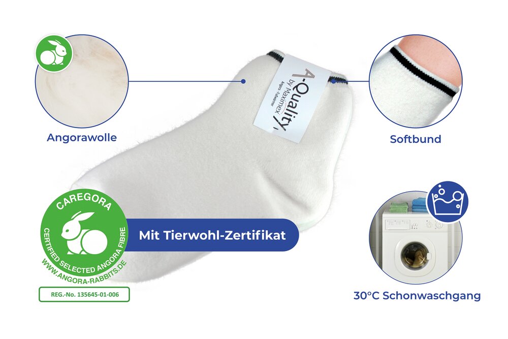 Angora-Bettsocken 41/43  atmungsaktiv