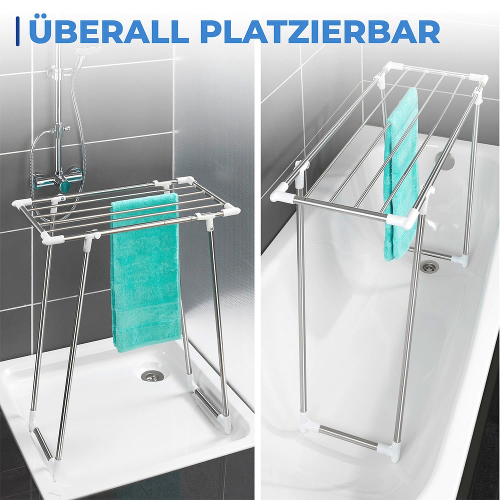 Teleskop-Wäscheständer Raumwunder  für Dusche und Badewanne, ausziehbar
