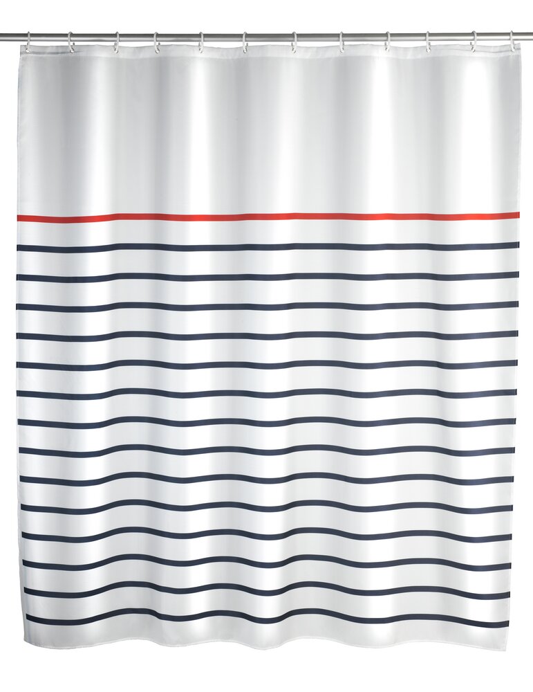 Duschvorhang Mod. Marine White, 180 x 200 cm  waschbar