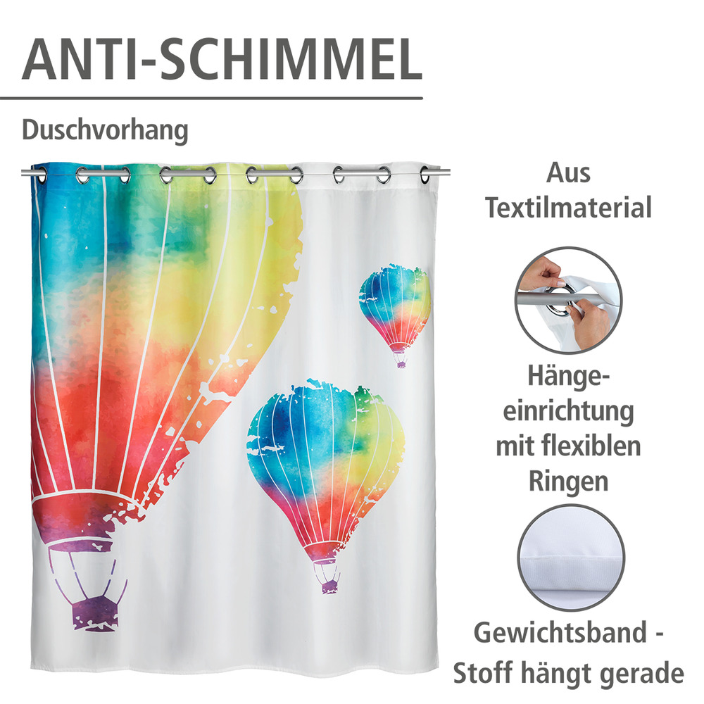 Anti-Schimmel Duschvorhang In the Air Flex  Polyester, 180 x 200 cm, waschbar