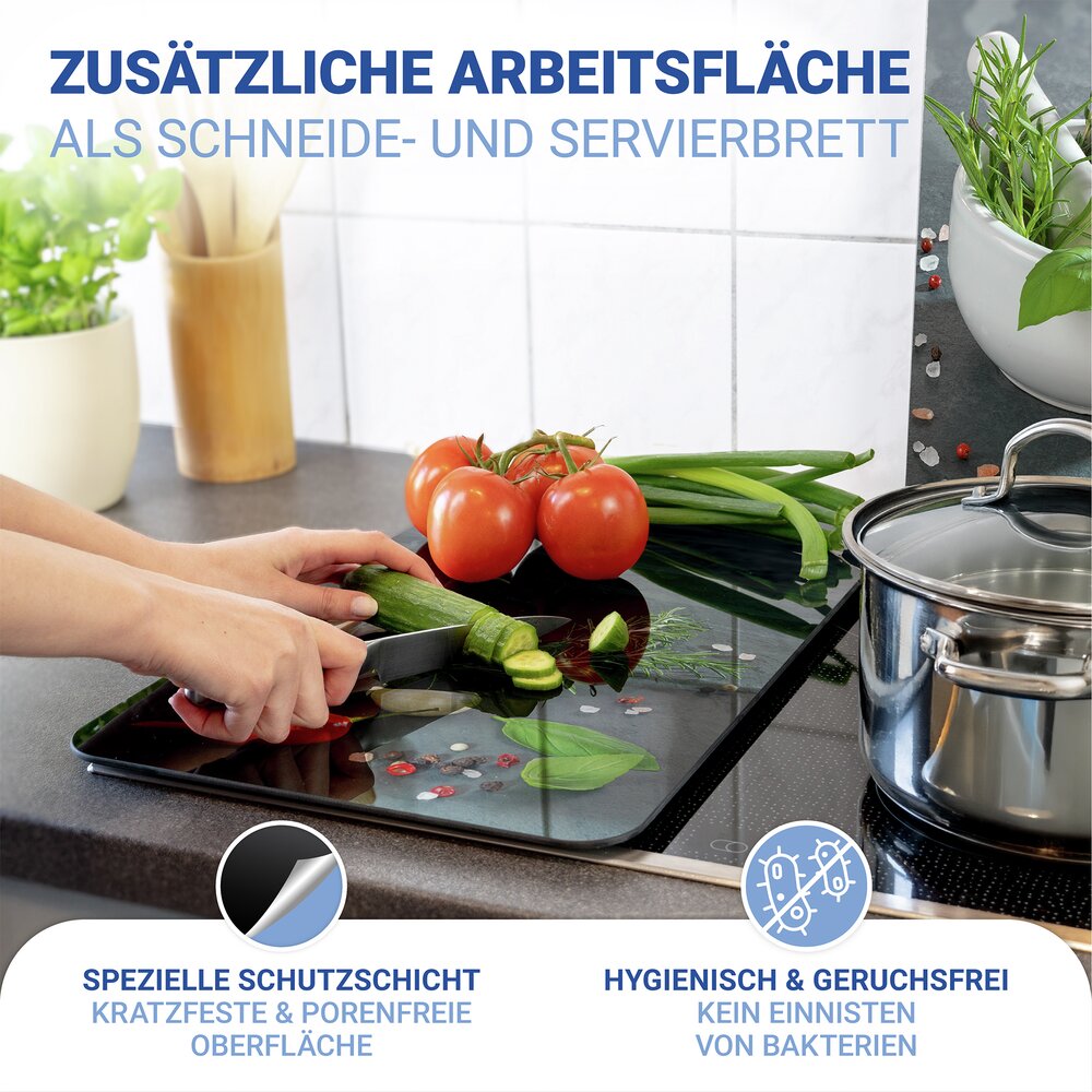 Herdabdeckplatte Universal Mod. Kräuterküche, 2er Set  für alle Herdarten geeignet