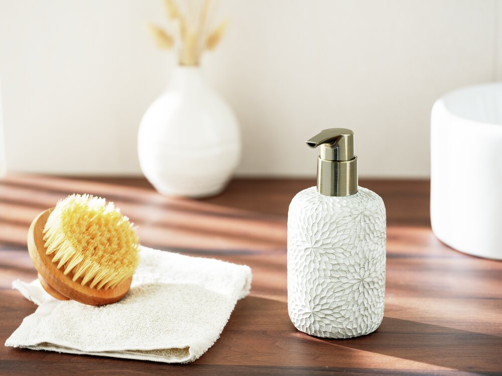 Seifenspender Mod. Montalfano  nachfüllbar 300 ml, mit Blütenmuster