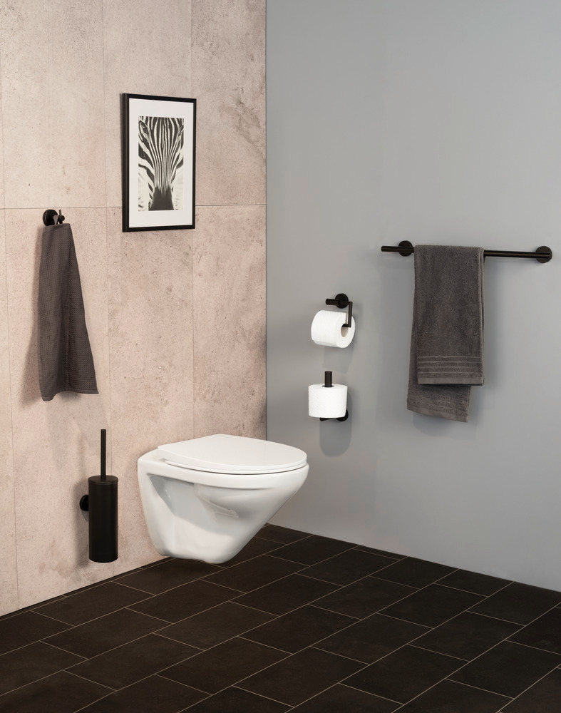 Badetuchstange Uno Mod. Bosio Black matt  rostfrei