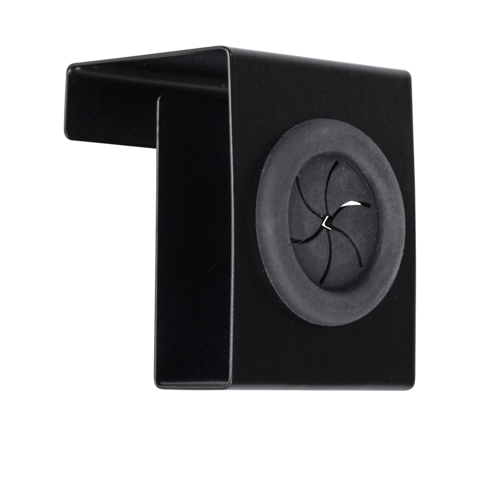 Haken Mod. Push Matt Schwarz  aus rostfreiem Edelstahl und TPR-Kunststoff