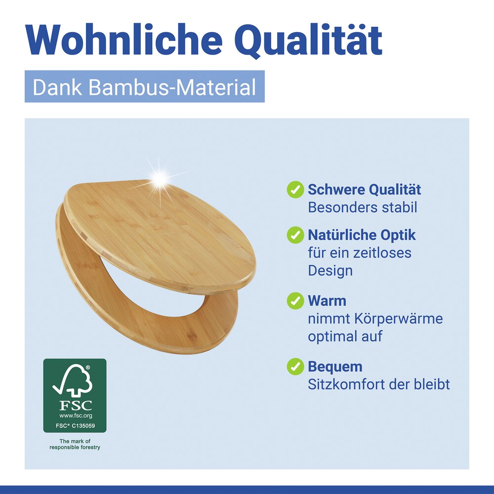 Toiletbril Mod. Bamboe