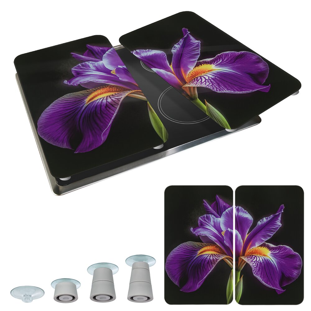 Herdabdeckplatte Universal Mod. Iris, 2er Set  für alle Herdarten geeignet
