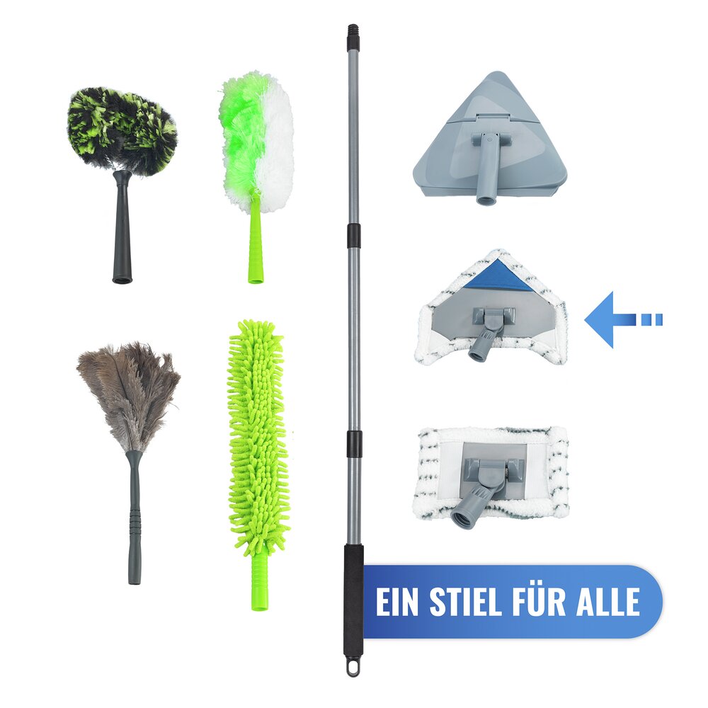 Multiflex-Wischer inkl. Teleskopstiel  für Fliesen, Fenster und Böden geeignet