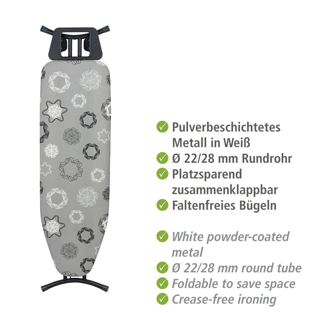 Bügeltisch Classic Black  Bügelbrett höhenverstellbar