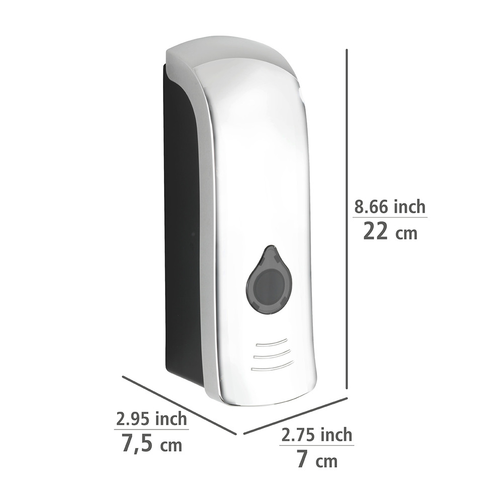 Desinfektionsmittel- und Seifenspender Mod. Ranera S Chrom, Befestigen ohne bohren, 280 ml  Seifenspender & Desinfektionsspender, Füllmenge: 280 ml