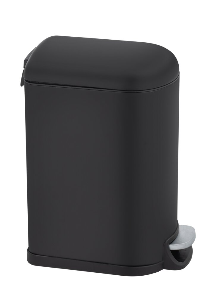 Treteimer Mod. LARA 10L, schwarz, Metall/Kunststoff, 31x39x18 cm  easy-close Mechanik, leises Schließen