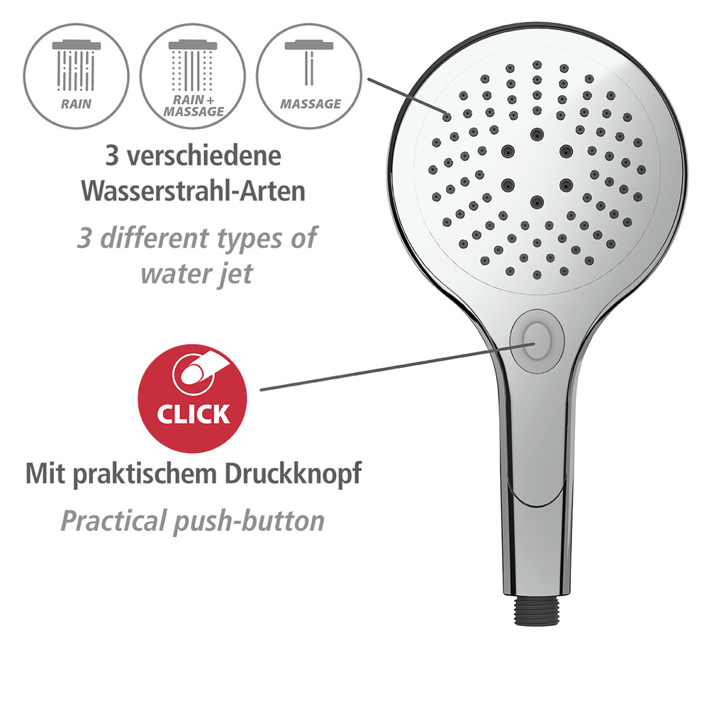 Duschkopf Mod. Basic Chrom  Ø 15 cm