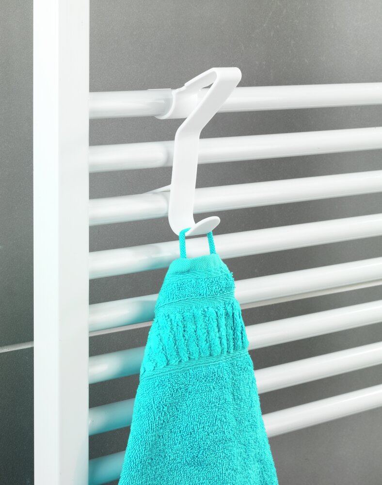 Crochet pour radiateur sèche-serviettes universel Flexi  matière plastique souple