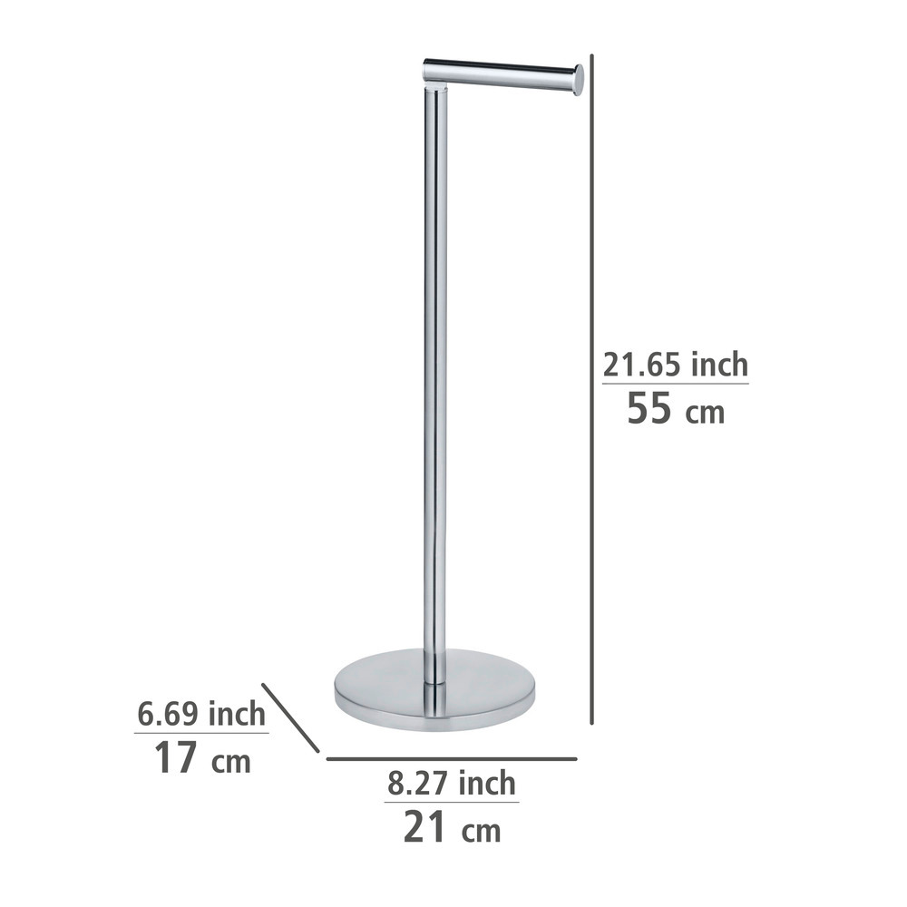 Stand Toilettenpapierhalter 2 in 1  platzsparend, für bis zu 4 Ersatzrollen