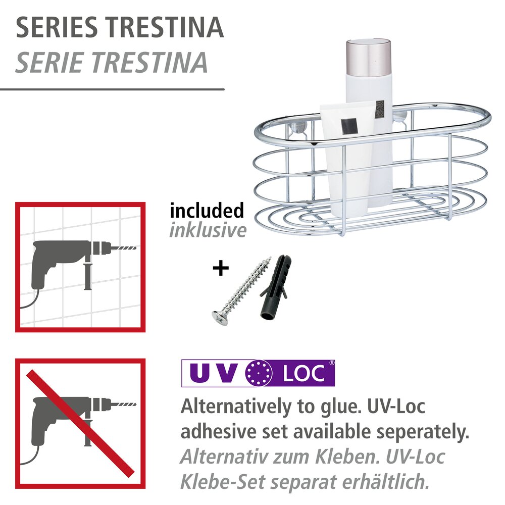Roestvrij stalen wandplank Trestina