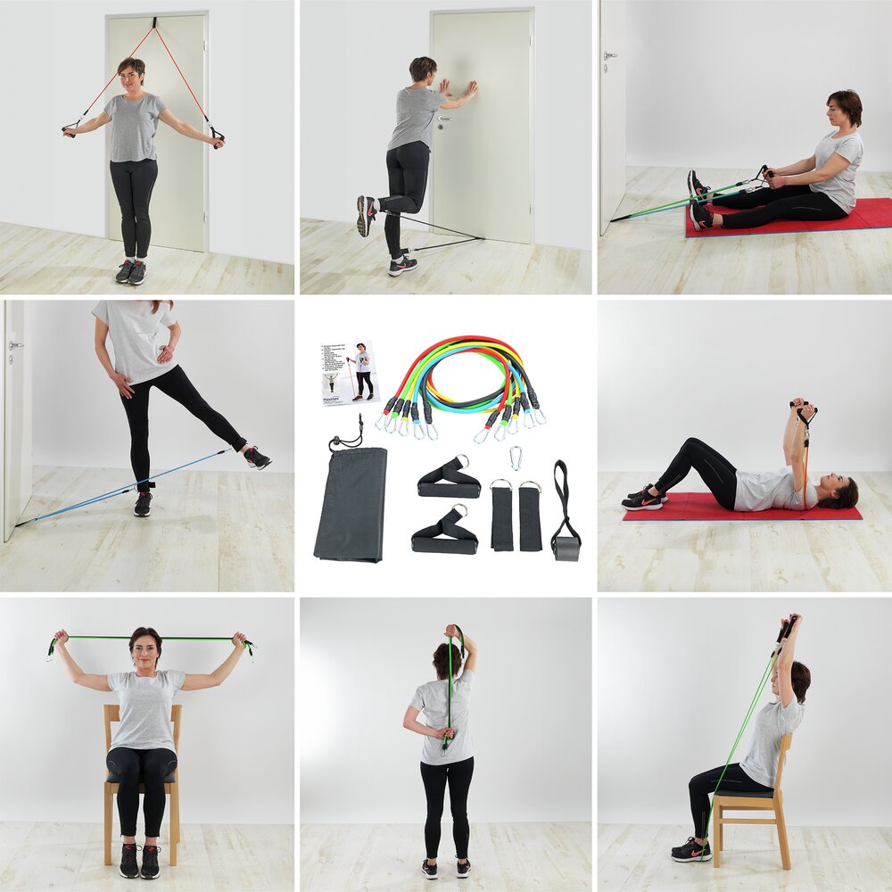 Fitness-Expander Set, 12 tlg.  variabler Widerstandsgrad