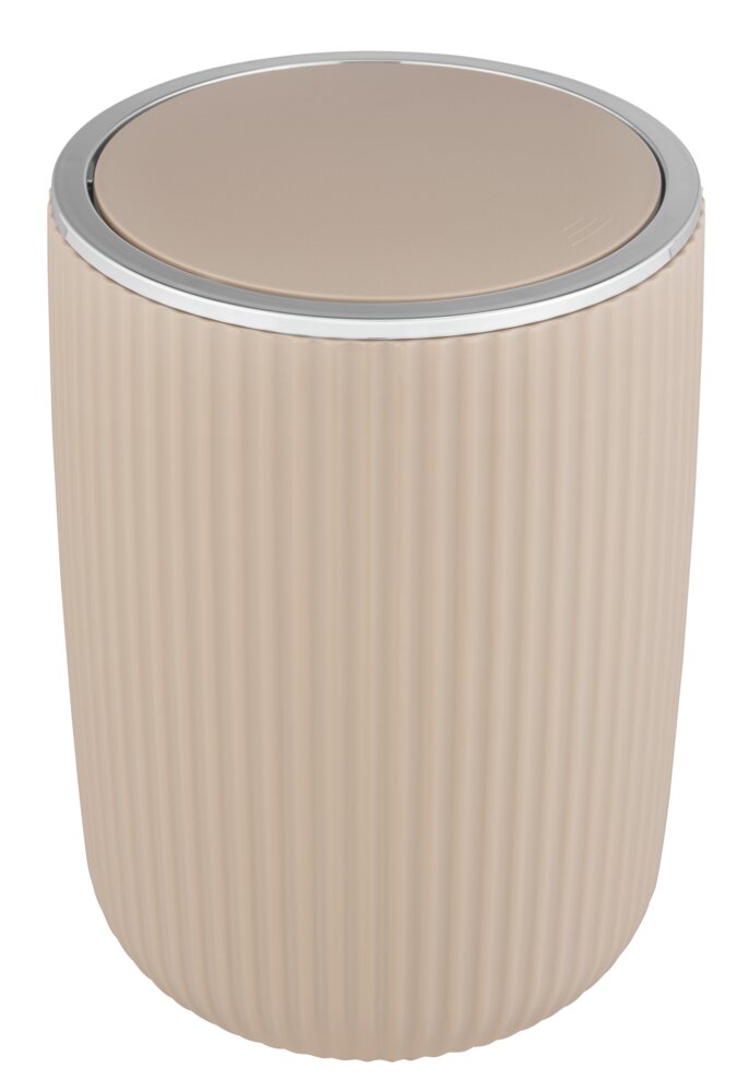 Schwingdeckeleimer Mod. Agropoli S Beige Kosmetikeimer mit Schwingdeckel, 2 l