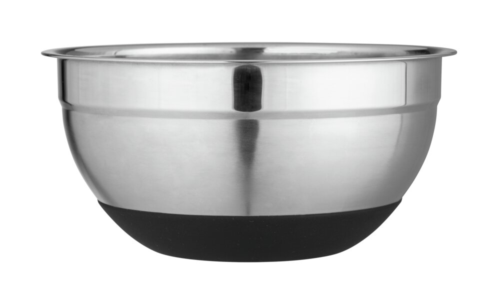 Bol en acier inoxydable avec base en silicone antidérapante Aru, 1,7 litres  avec dessous antidérapant