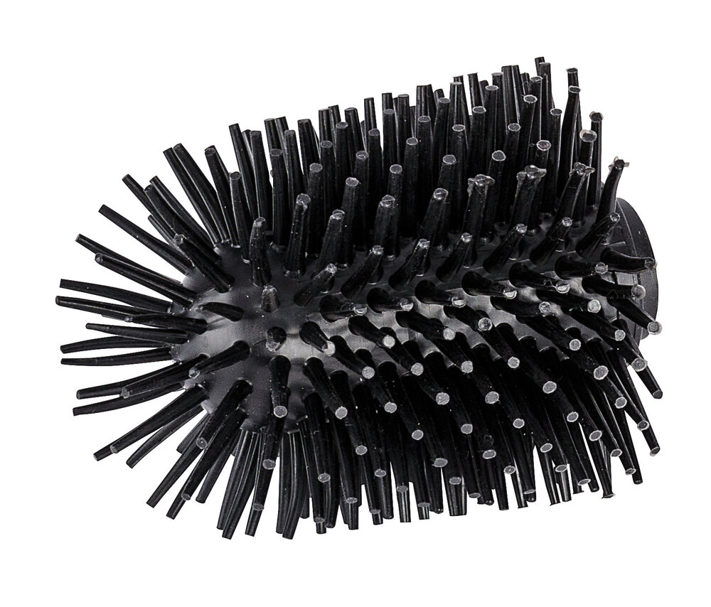 Toiletborstel Mod. Silikon, zwart, roestvrij staal, Ø7,5x35 cm, antibacterieel